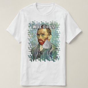 Camiseta Gracioso autorretrato de Van Gogh con máscara colg