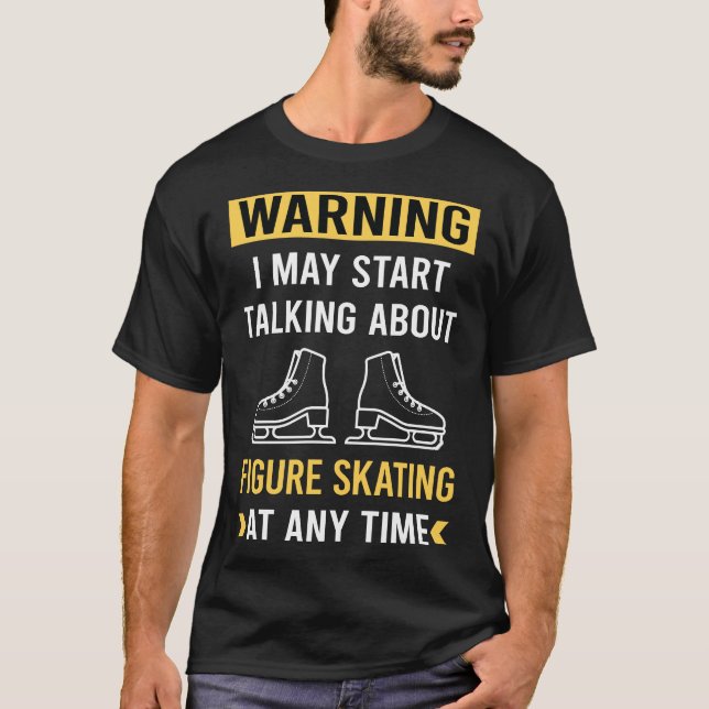 Camiseta Gracioso aviso de patinaje artístico (Anverso)