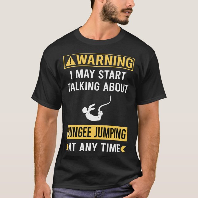 Camiseta Gracioso aviso de salto de bungee (Anverso)
