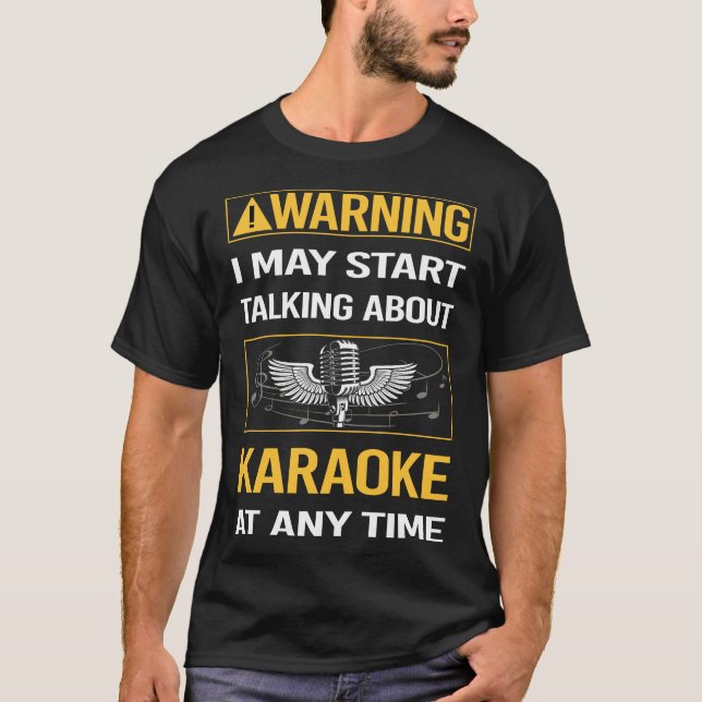 Camiseta Gracioso aviso Karaoke (Anverso)