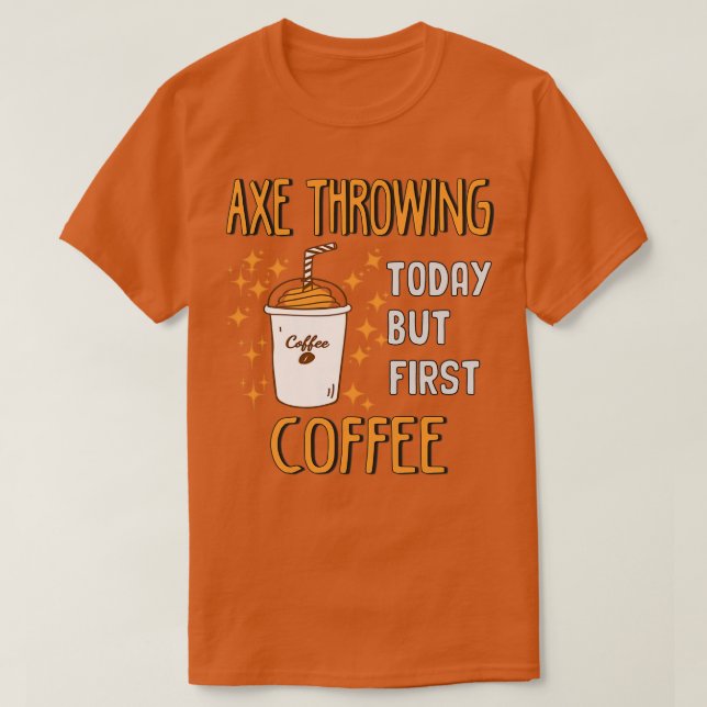 Camiseta Gracioso Ax lanzando café Lover (Diseño del anverso)