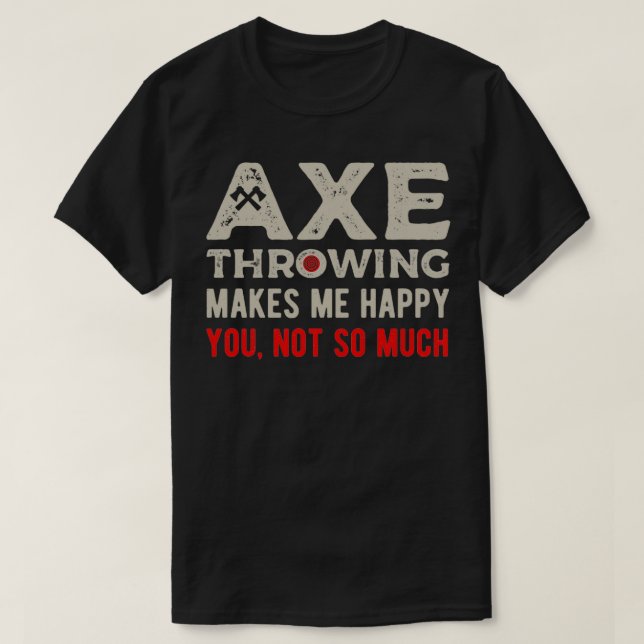 Camiseta Gracioso Ax Throwing (Diseño del anverso)