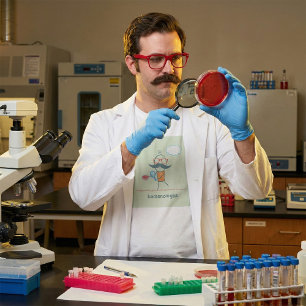 Camiseta Gracioso bacteriólogo con bigote grande