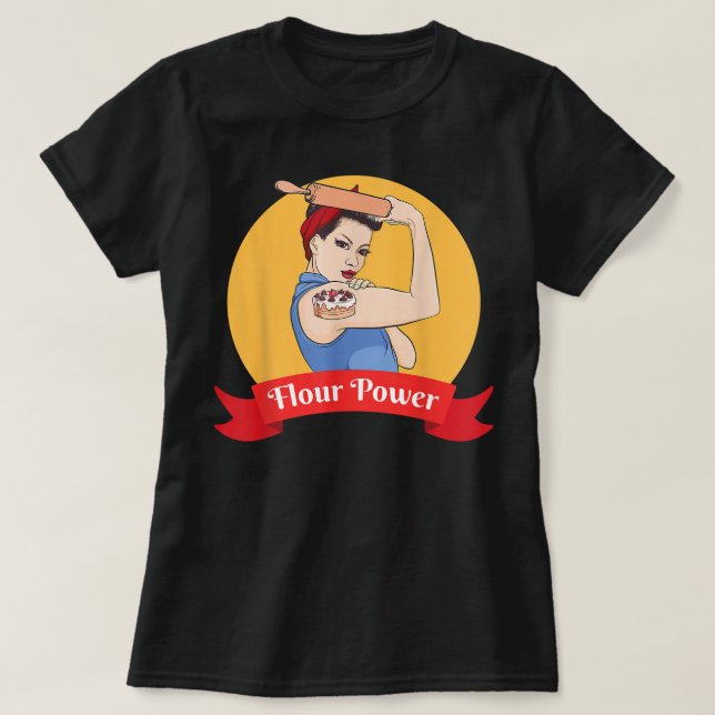 Camiseta Gracioso Baking Baker Pastry Chef Regalo Para Muje (Diseño del anverso)