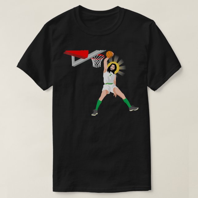 Camiseta Gracioso baloncesto Jesús Humor Cristiano Slam Dun (Diseño del anverso)
