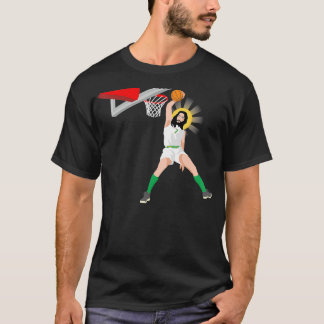 Camiseta Gracioso baloncesto Jesús Humor Cristiano Slam Dun