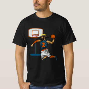 Camiseta Gracioso Baloncesto Jesús Jugador Humor Cristiano 