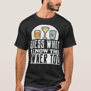 Camiseta Gracioso Bartending Adivinar Qué, Conozco También 