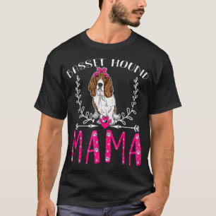Camiseta Gracioso Basset Hound Mama Love Dogs Gift Mujeres