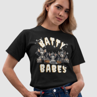 Camiseta Gracioso Bat Witch Babes Halloween Mateo
