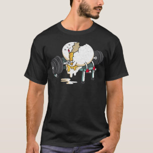 Camiseta Gracioso batido Huevo Fitness Gimnasio Barbells Le