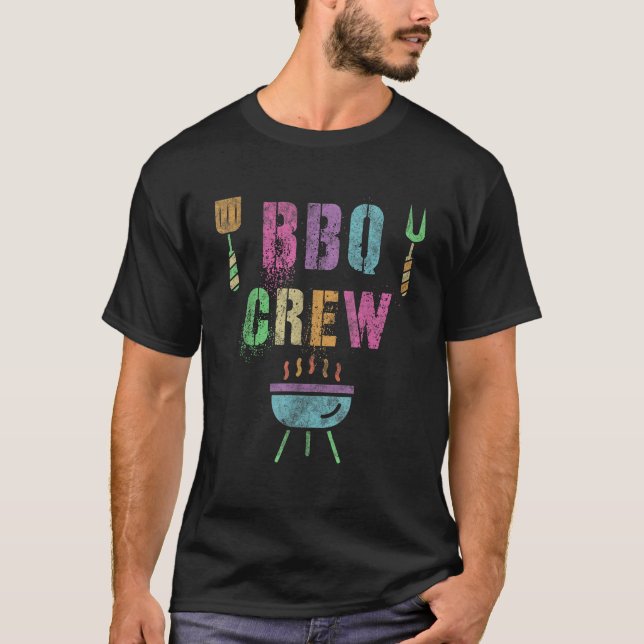 Camiseta Gracioso BBQ CRIADA Grill Chef Cocina Cocina Cuadr (Anverso)