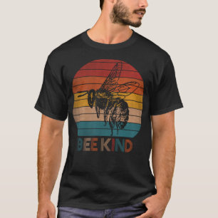 Camiseta Gracioso Bee Kind Be Kind, Regalo de abejas retro