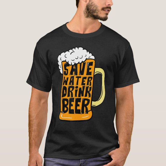Camiseta Gracioso Beer Vidrio Beer Beer Ahorra Beer Beer (Anverso)