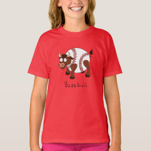 Camiseta Gracioso Béisbol Deportes Niños Personalizado Anim