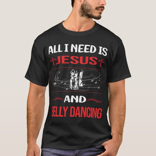 Camiseta Gracioso Belly Jesús Bailando Baile Bellydance Bel (Anverso)