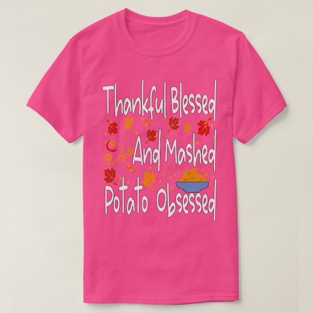 Camiseta Gracioso bendecido y machacado papa obsesionado (Diseño del anverso)