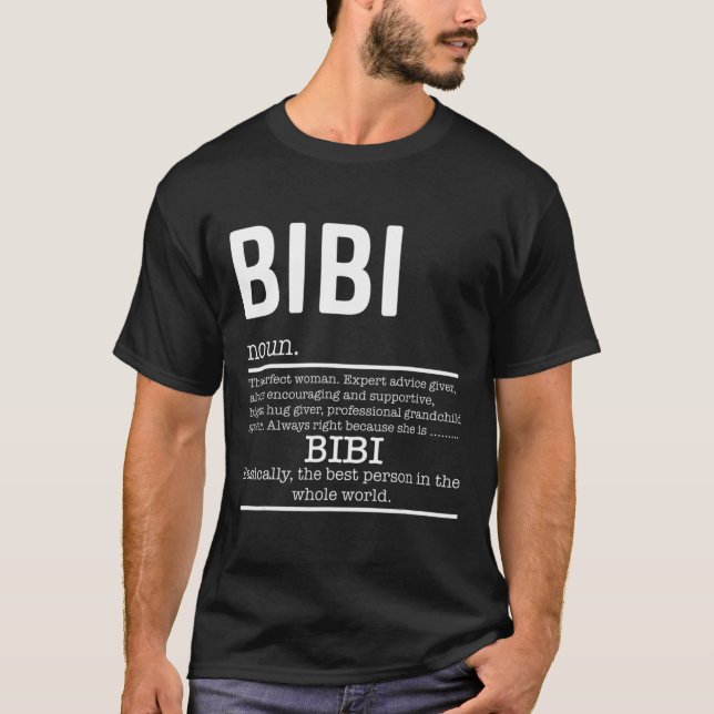 Camiseta Gracioso Bibi Definition Abuela Madre Día Regalos  (Anverso)