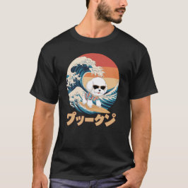 Camiseta Gracioso Bichon Frise Japonés Kanagawa Wave Dog