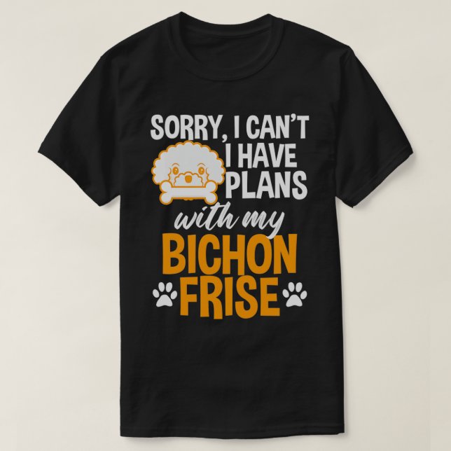 Camiseta Gracioso Bichon Frise Tee para dueños de perros Ca (Diseño del anverso)