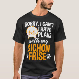 Camiseta Gracioso Bichon Frise Tee para dueños de perros Ca