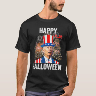 Camiseta Gracioso Biden Feliz Halloween 4 De Julio Anti Joe