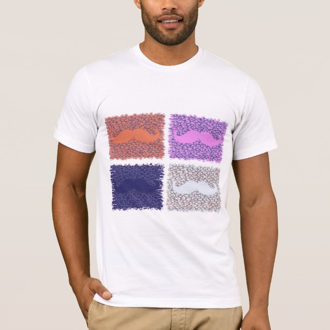 Camiseta Gracioso bigote en piel de leopardo 8 (Anverso)