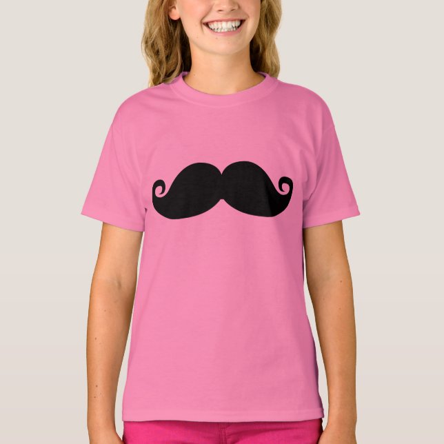 Camiseta Gracioso bigote negro vintage (Anverso)
