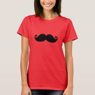 Camiseta Gracioso bigote negro vintage