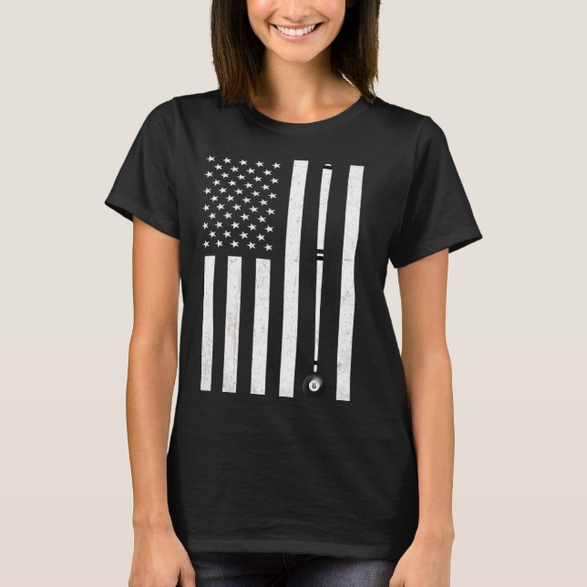 Camiseta Gracioso Billiard Pool Jugador Mesa de juego Pullo (Anverso)