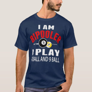 Camiseta Gracioso Billiards Pool T I Juega 8 bolas y 9 pelo