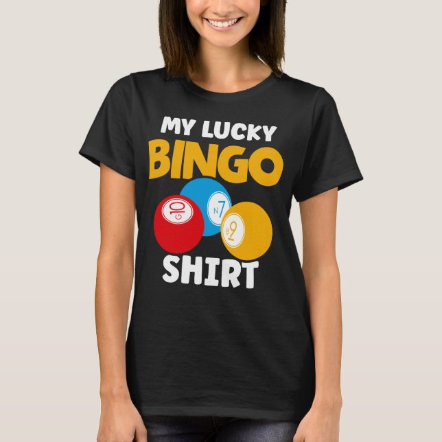 Camiseta Gracioso Bingo Gamer Bingo Afortunado (Anverso)
