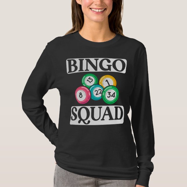 Camiseta Gracioso Bingo Squad Saying Bingo (Anverso)
