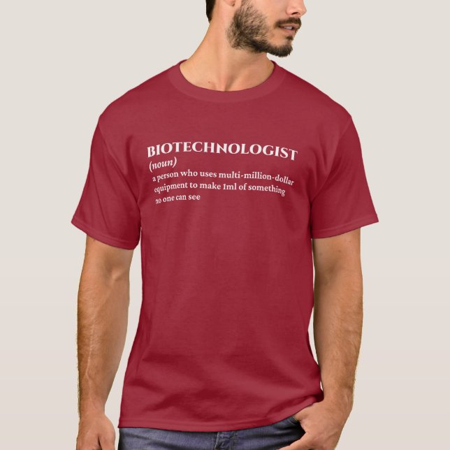 Camiseta Gracioso Biotech Lab Technician Definition T-Shirt (Anverso)