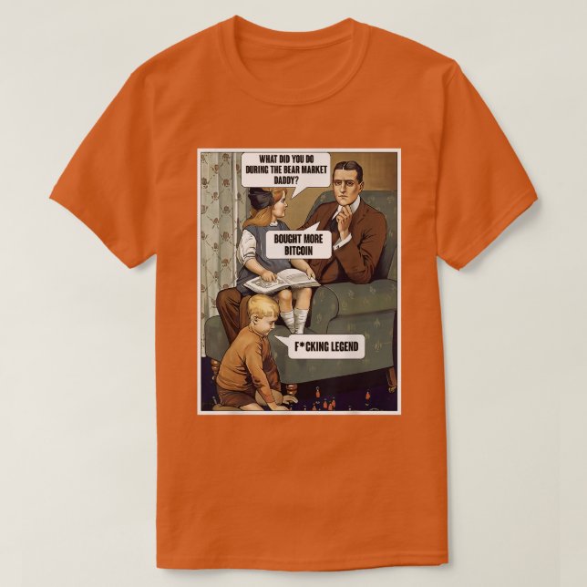Camiseta Gracioso Bitcoin Daddy Meme Bear Market Comprar Di (Diseño del anverso)