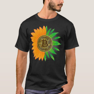 Camiseta Gracioso Bitcoin y Minero de Criptodivisa de Weed