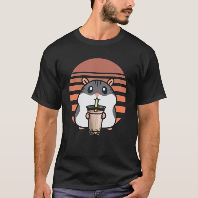 Camiseta Gracioso Boba Tea Hamster Bubble Tea Fanatic Cute  (Anverso)