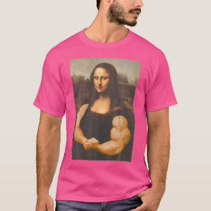 Camiseta Gracioso Bodybuilding Mona Lisa