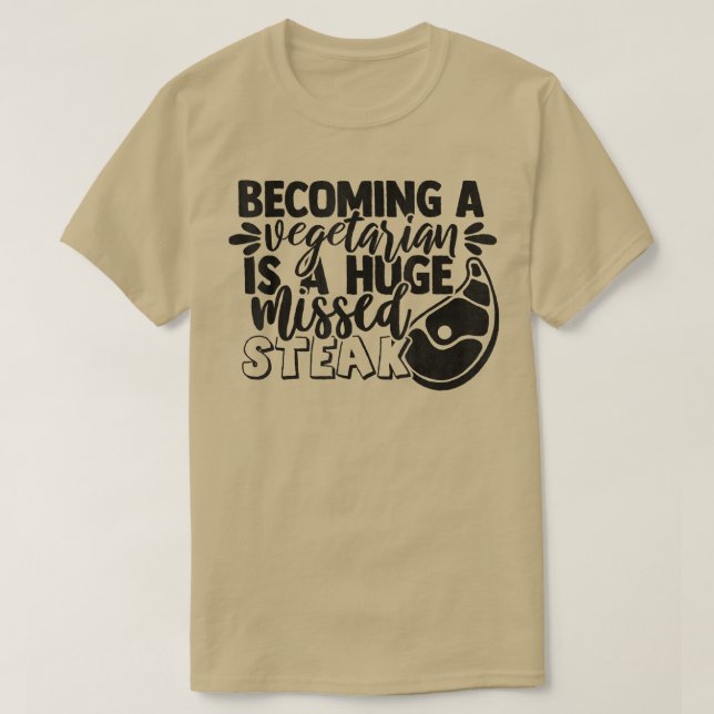 Camiseta Gracioso bollo vegetariano Perdido Steak BBQ Regal (Diseño del anverso)