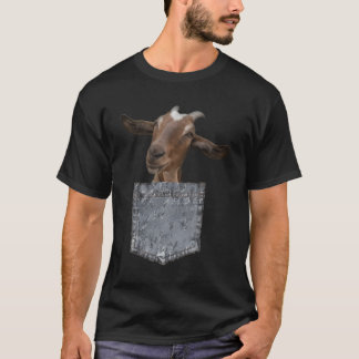 Camiseta Gracioso bolsillo animal buscando a la cabra bebé