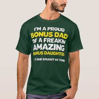 Camiseta Gracioso Bono para papá Padre Día Regalo Hija Step