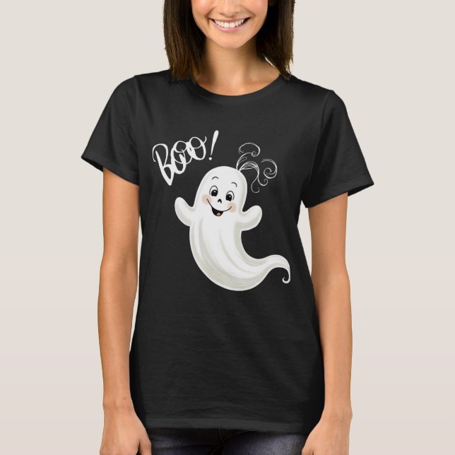 Camiseta Gracioso Boo Ghost Classic Halloween Costume camis (Anverso)