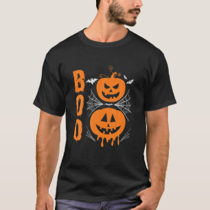 Camiseta Gracioso boo imprimible de calabaza de Halloween