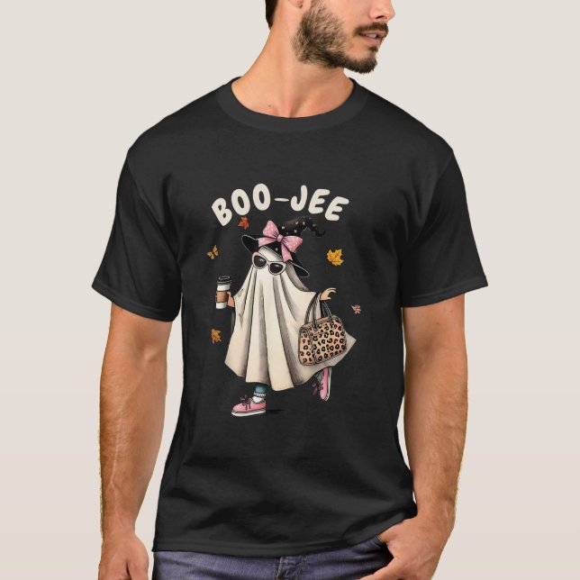 Camiseta Gracioso Boo Jee Ghost halloween boo jee fantasía (Anverso)