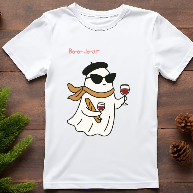 Camiseta Gracioso Boo Jour de Halloween (Boo Jour Paris. Cute chic ghost for halloween)