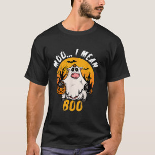 Camiseta Gracioso boo lunar lindo fantasma de vacas para ha