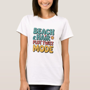 Camiseta Gracioso Bookish Beach Hair Reader
