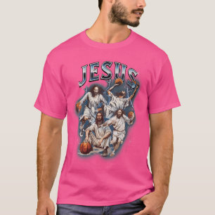 Camiseta Gracioso Bootleg Es Rizzin Jesucristo Básquetbol