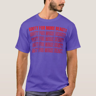 Camiseta Gracioso Booty De Gran Cuadrado Para Más Belleza -