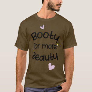Camiseta Gracioso Booty De Gran Cuadrado Para Más Belleza -